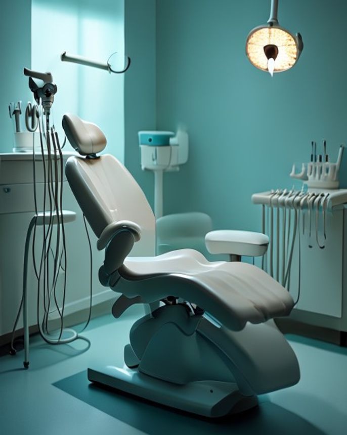 Sala visite con riunito odontoiatrico nello studio del Dr. Claudio Ronchi a Botticino